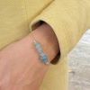 Silberarmband mit Aquamarin Splitter – Bild 4