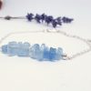 Silberarmband mit Aquamarin Splitter