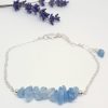Silberarmband mit Aquamarin Splitter – Bild 2