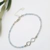 Feines Aquamarin Armband mit Unendlichkeitszeichen – Bild 3