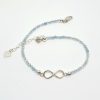 Feines Aquamarin Armband mit Unendlichkeitszeichen