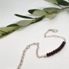 Silber Armband mit Granat – Bild 2